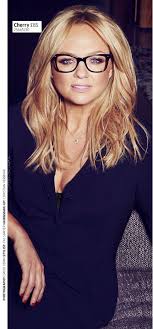 Emma Bunton In Cherry Black By Specsavers Bangs And Glasses Black Glasses Frames Girls With Glasses