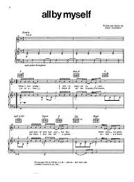 All by myself, celine dion, my love: All By Myself Von Eric Carmen Noten Fur Gesang