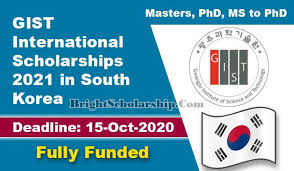 Gist International Scholarships 2021 In South Korea Fully Funded In 2020 International Scholarships Scholarships Korea University