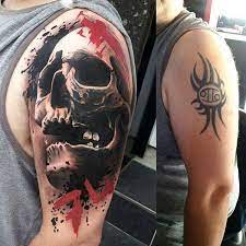 55 Incredible Cover Up Tattoos Before And After Cuded Best Cover Up Tattoos Tribal Tattoo Cover Up Cover Up Tattoos For Men