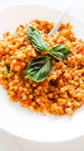 Healthy One Pan Couscous With Garlic Tomato And Basil Homemade Mastery Recipe In 2021 Couscous Recipes Healthy Snacks Recipes Easy Pasta Dishes