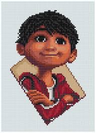 Pdf Cross Stitch Pattern 0086 Miguel Coco Instant Etsy Cross Stitch Cross Stitch For Kids Cross Stitch Patterns
