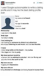 Give us some keywords to play with or let us prompt some ideas at random. Bad But Kinda Awesome Online Dating Advice Okcupid