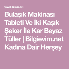Bulasik Makinasi Tableti Ve Iki Kasik Seker Ile Kar Beyaz Tuller Kar Seker Ikiz