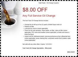 Fast Track Oil Change Oil Change Coupons