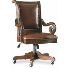 Osp home furnishings hannah tufted office chair with grey wood base. Brown Wooden Leather Office Chair Rs 20500 Piece Kgm Interiors Id 13426731655