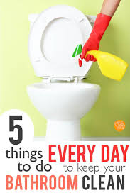 5 Things To Do Every Day To Keep Your Bathroom Clean In 2020 Toilet Cleaning Hacks Bathroom Cleaning Toilet Cleaning