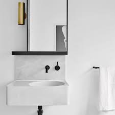 David Flack On Instagram One Of The Guest Bathrooms At Bendigo Residence With A Favourite Wall Light Bathroom Inspiration Minimal Bathroom Bathroom Interior