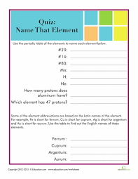 Fifth Grade Worksheets Printables Page 37 Physical Science Middle School Periodic Table Science Worksheets