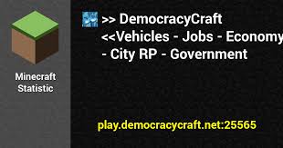 #1 /baltop each month wins $50. Democracycraft Vehicles Jobs Economy City Rp Government Play Democracycraft Net Minecraft Server