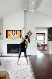 Cycling studio decor, home cycling room ideas, home gym design ideas, enjoy the ride gym wall decal. How To Make A Home Workout Room Popsugar Home