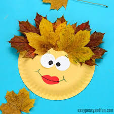 Leaf Face Paper Plate Craft Easy Peasy And Fun Fall Crafts For Kids Paper Plate Crafts For Kids Paper Plate Crafts