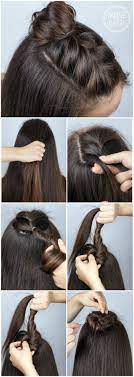 Easy Half Braid Hairstyle Tutorial Video Hairstyle Tutorial Pinterest Hair Long Hair Styles Hair Styles