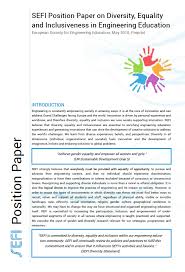 Knowledge of the natural and engineered environments and how people live in the world is today's paper. Position Papers Sefi