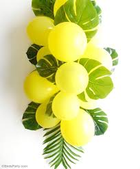 Diy Balloon Fronds Tropical Party Centerpiece Jungle Theme Birthday Safari Party Tropical Party