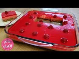 كيكة الجلي البارده حلى بارد سهل وسريع Youtube Party Desserts Desserts Food