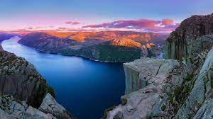 1,134 preikestolen bilder und fotos. Preikestolen 604 Meter Uber Dem Fjord Fjord Norwegen
