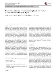 Pdf Physical Hazard Safety Awareness Among Healthcare Workers In Tanta University Hospitals Egypt