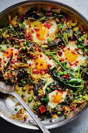 Skillet Greens With Runny Eggs Peas And Pancetta Recipe Recipe Pancetta Recipes Nyt Cooking Pancetta