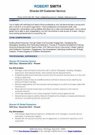 director of customer service resume