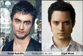 That's because it's not morphing from elijah wood into daniel radcliffe, it's morphing between two different composites of the two, and the general outline of the face and body obviously belongs to just one of them. Totally Looks Like