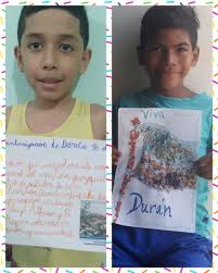 Homenajeando a nuestro querido cantón Durán con trabajos realizados por  nuestros niño de 3ero B