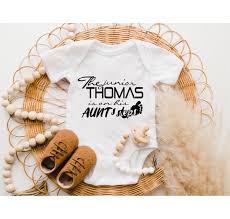Funny Baby Onesie® From Aunt, the Junior is