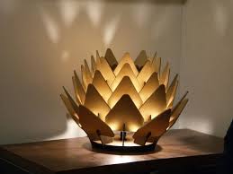 Artichokesque Beautiful Table Lamp Wood Lamps Table Lamp