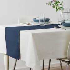 marit مفرش طاولة أزرق غامق 35x130 سم ikea