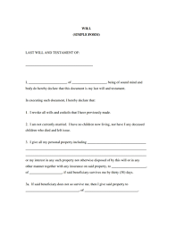 Free Last Will And Testament Downloadable Form Selectrenew