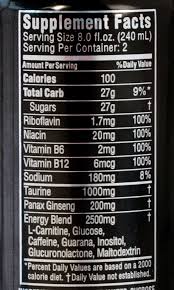 How many calories are in monster? In A New Aisle Energy Drinks Sidestep Some Rules The New York Times