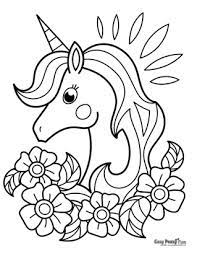 For boys and girls, kids and adults, teenagers and toddlers, preschoolers and older kids at school. Unicorn Coloring Pages 50 Printable Sheets Easy Peasy And Fun