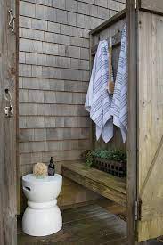 Any finish will be difficult to maintain; Teak Shower Bench Design Ideas
