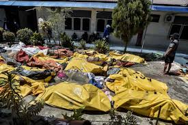 Indonesia's sulawesi island was rocked by a powerful earthquake early friday which set off landslides, left buildings in ruins and killed dozens of people. C Sulawesi Earthquake Tsunami Victims To Be Buried Soon National The Jakarta Post