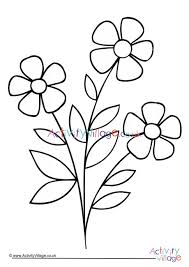 New pictures and coloring pages for children every day! Flowers Colouring Page 3