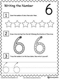 Learn To Count And Write Number 6 Numbers Kindergarten Preschool Writing Numbers Preschool