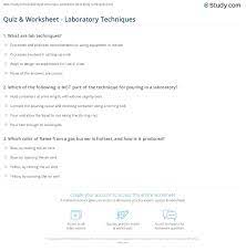We are vaccinating patients ages 12+. Quiz Worksheet Laboratory Techniques Study Com
