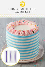 Icing Smoother Comb Set 3 Piece Striped Cake Cake Savoury Cake