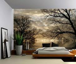 Automne Tree Forest Lake Grande Murale Murale Murale Fond Etsy Large Wall Murals Forest Wall Mural Wall Wallpaper