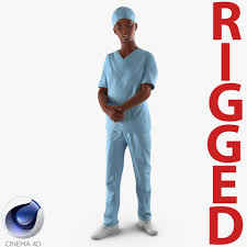 African American Female Doctor Rigged For Cinema 4d 3d Model Ad Female American African Doctor Cinema 4d Female Doctor African American