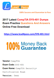 The course from comptia that allows to get the comptia security+ certification is quite. 2017 Latest Comptia Version High Quality Comptia Security Sy0 401 Dumps Exam Materials And Youtube Update