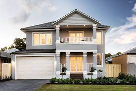 Two Storey Narrow Lot Homes Small Lot Homes Perth Wa Hamptons House Exterior Facade House Exterior House Colors
