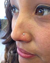Vaughn Body Arts Tomorrow Is Natalie S 18th Birthday What Better Nose Piercing Girls With Nose Piercing Nose Piercing Stud Diamond