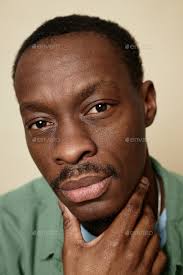 Closeup Of Man Looking Over