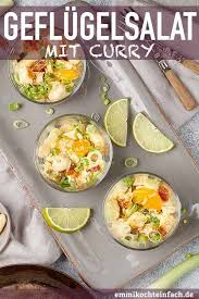 Geflugelsalat Mit Curry Ganz Klassisch Und Einfach Emmikochteinfach Rezept In 2020 Geflugelsalat Rezept Geflugelsalat Rezepte
