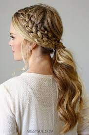 Double Braided Ponytail French Braid Ponytail Braided Ponytail Long Hair Styles