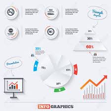 Pyramid Chart With Three Options Stop Smoking And No Sound Signs