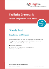Das simple past entspricht im deutschen dem präteritum. Simple Past Lingolia Shop