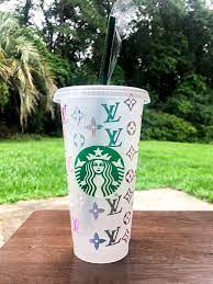 Louis Vuitton Custom Starbucks Cup Coffee Cup Design Personalized Starbucks Cup