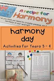 Check Out This Set Of Activities For Year 3 And Year 4 About Harmony Day In Australia These Printables Harmony Day Activities Harmony Day Diversity Activities